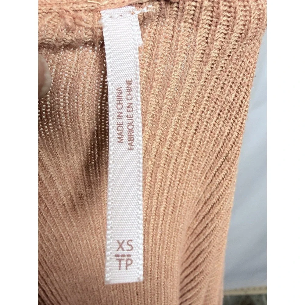 Free People Making Waves Cardigan XS Oversized Boho Duster Linen Blend‎